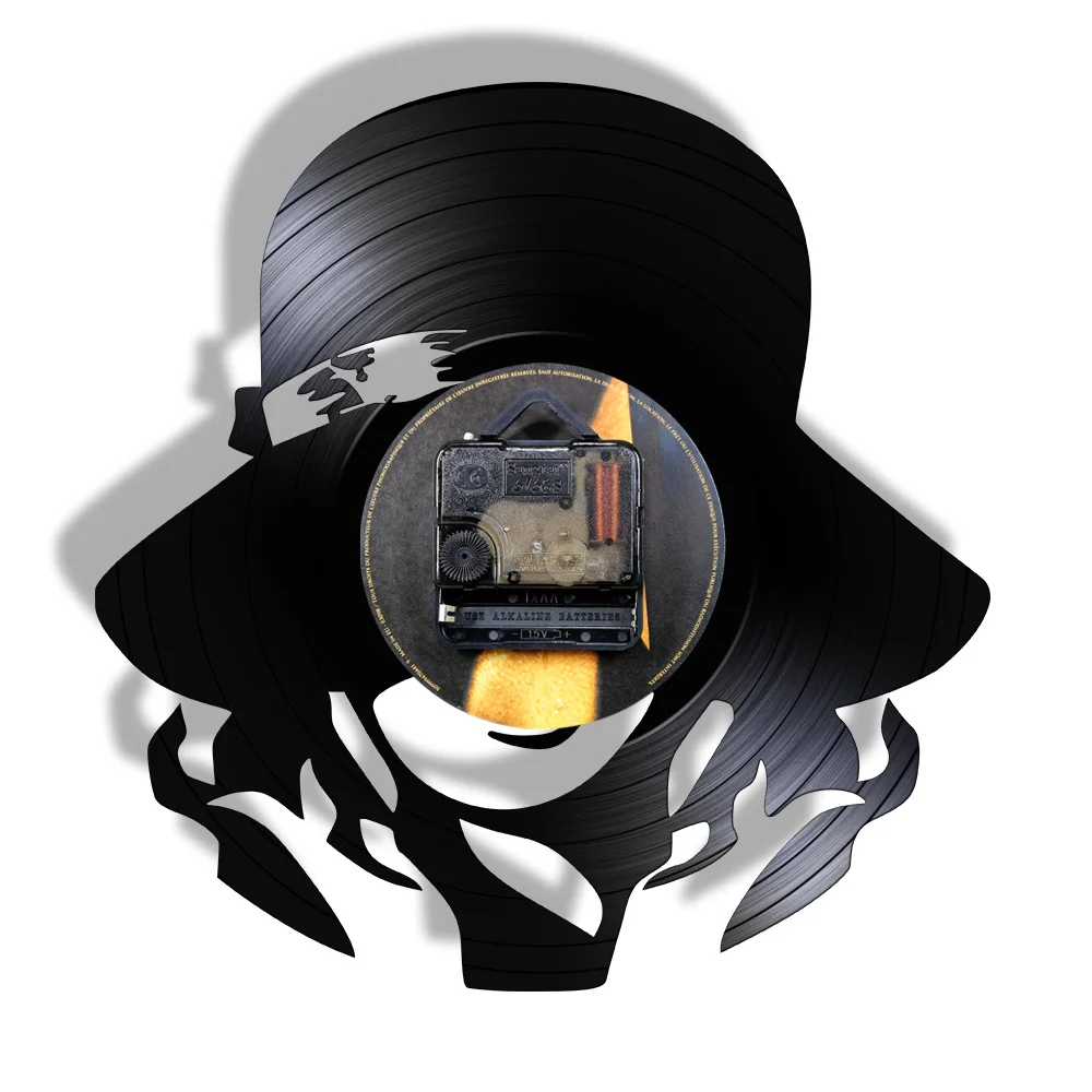 Красивый орнамент для девочки в шляпке виниловые настенные часы ручной работы с