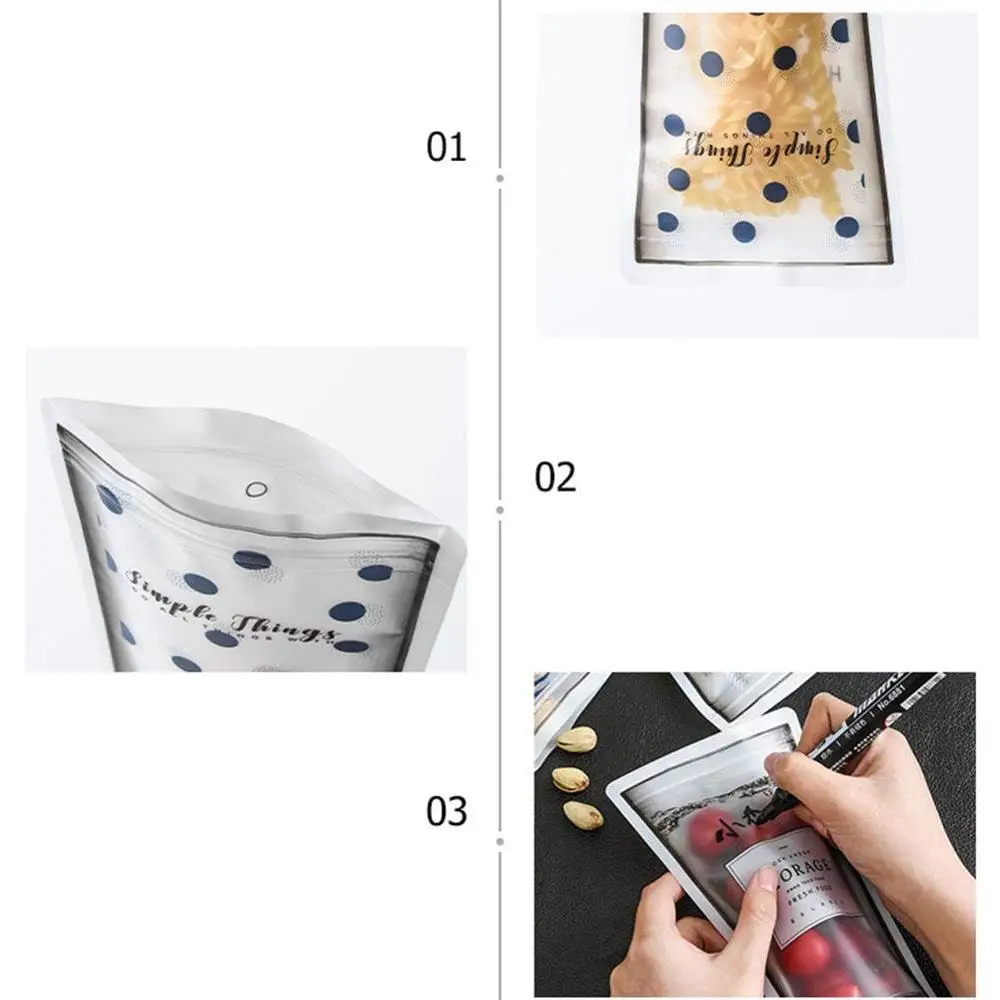 Пакет на застежке-молнии портативный прозрачный пакет для упаковки пищевых
