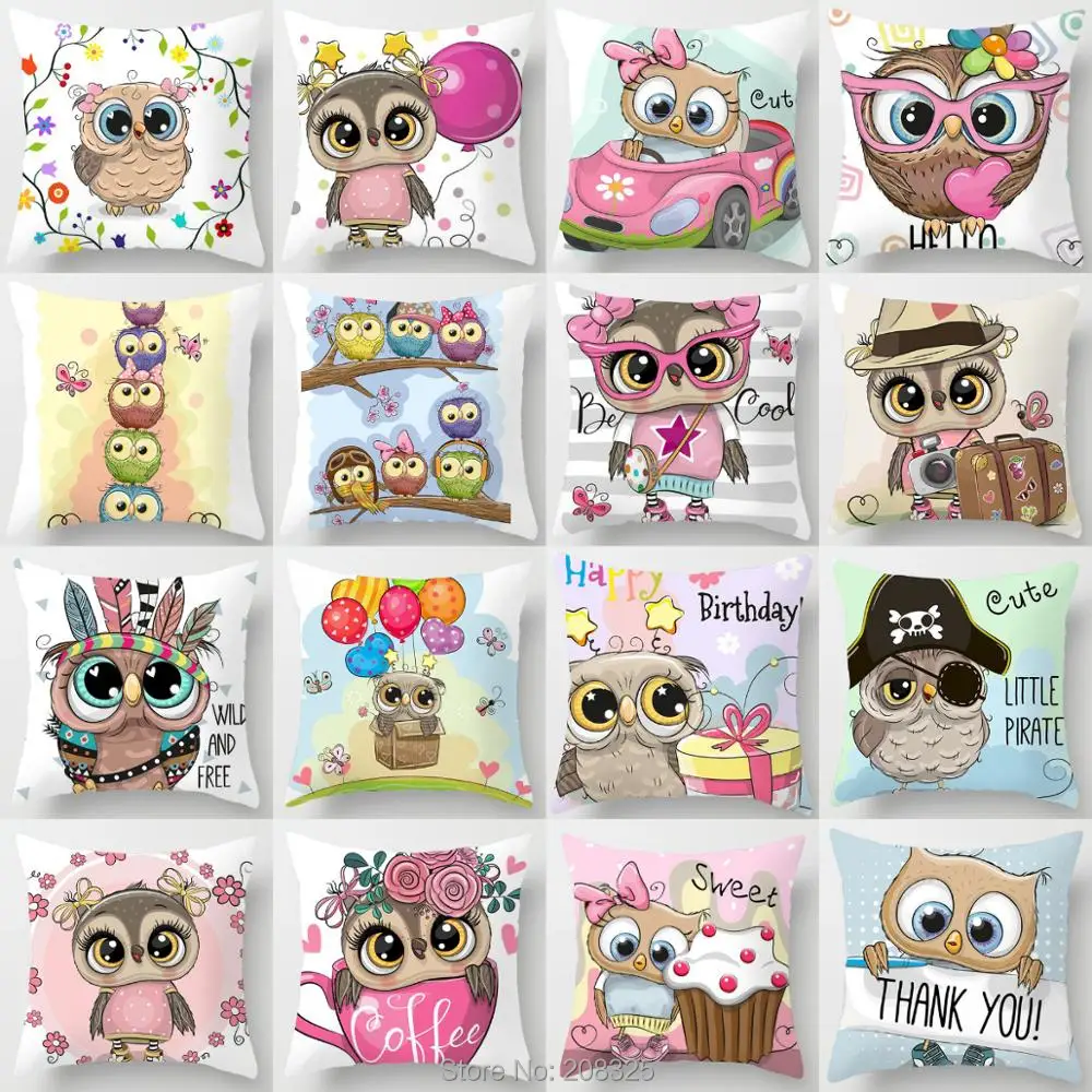 ZENGIA с рисунками животных из мультфильмов Наволочка на подушку размером 45*45 см