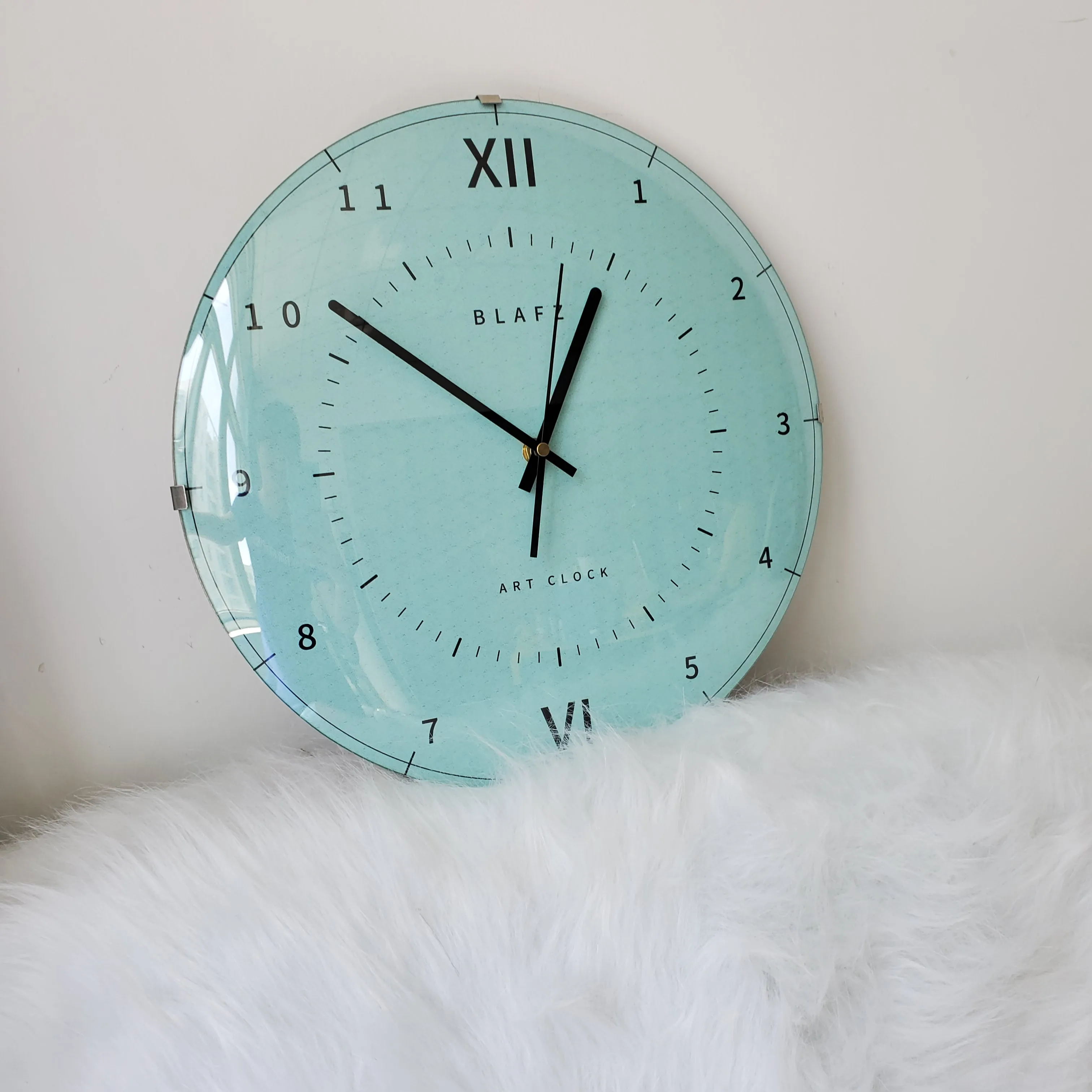 Круглые Стеклянные Настенные Часы Простой Современный дизайн ультра тихие