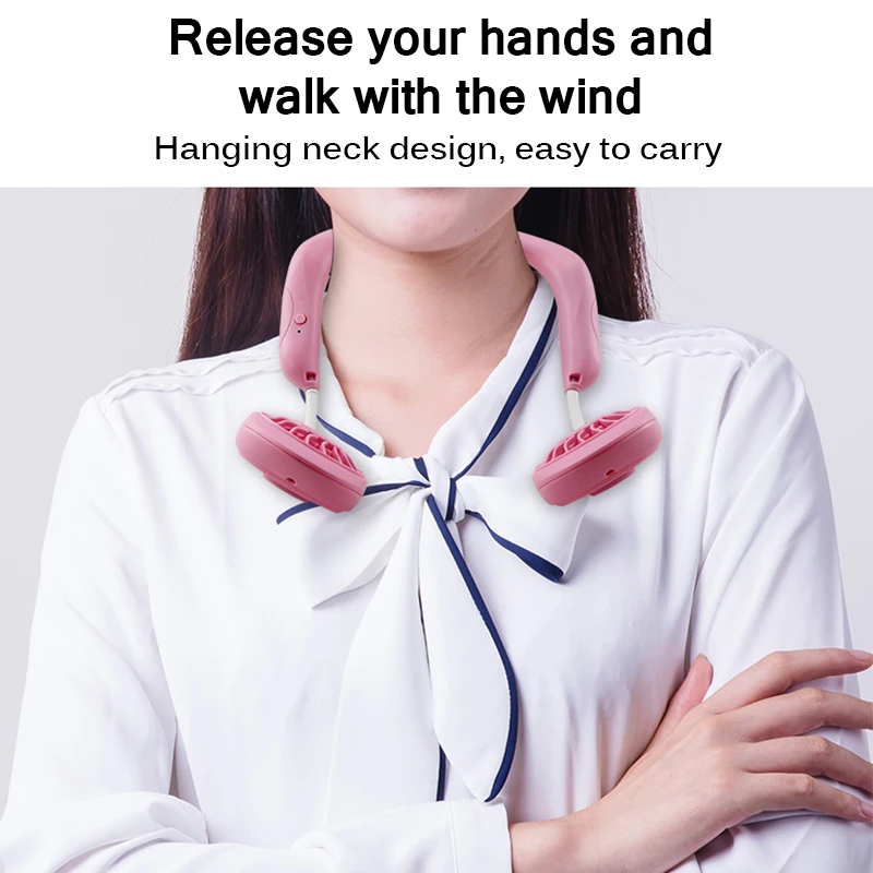 Новый портативный USB-вентилятор с регулировкой на 360 ° свободные руки шейный