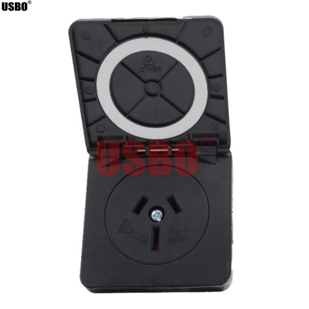 Черная водонепроницаемая розетка стандарта Австралии класс защиты IP44 15A 250 В|ac power