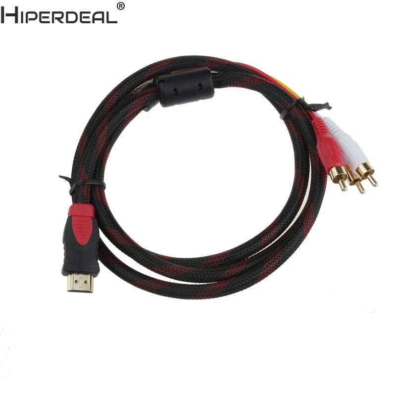 HIPERDEAL HDMI высокое качество к 3 RCA 1 5 м кабель Мужской адаптер конвертер для HDTV Oct30