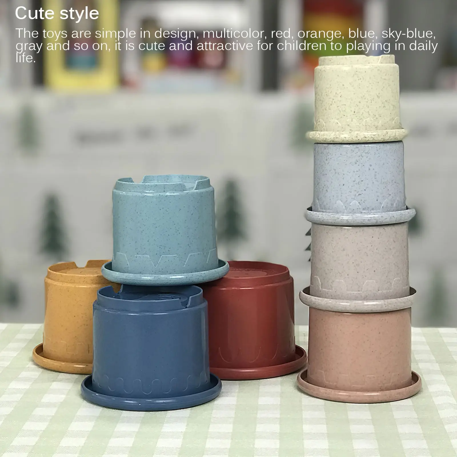 Кабельный тестер кабеля 8 шт. для укладки чашка Цвет Укладка кольцо башня игрушки