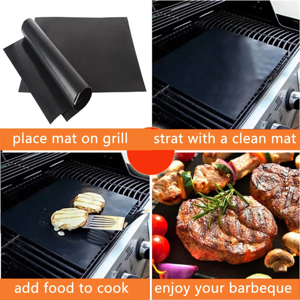 Антипригарный коврик для барбекю и гриля аксессуары легко чистить гриля| |