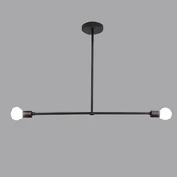 modern minimalist led 2 lights gold black light 220v kitchen nordic style bedroom living room corridor chandelier