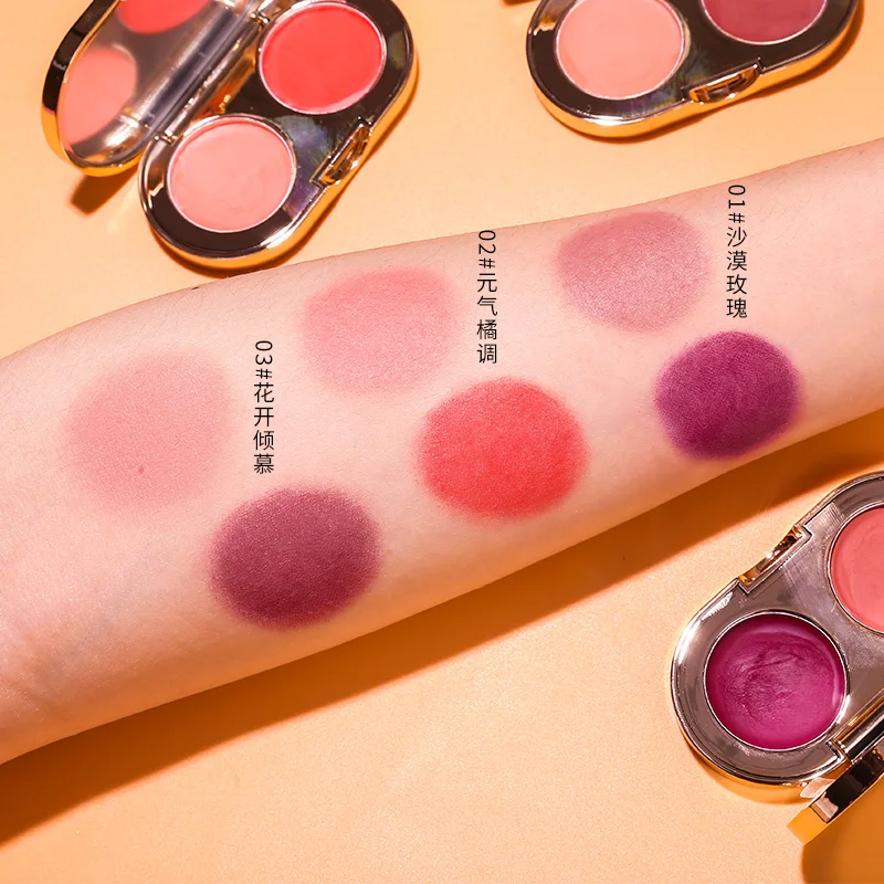 Матовый крем для лица румяна макияжа палитра щек долговечная косметика