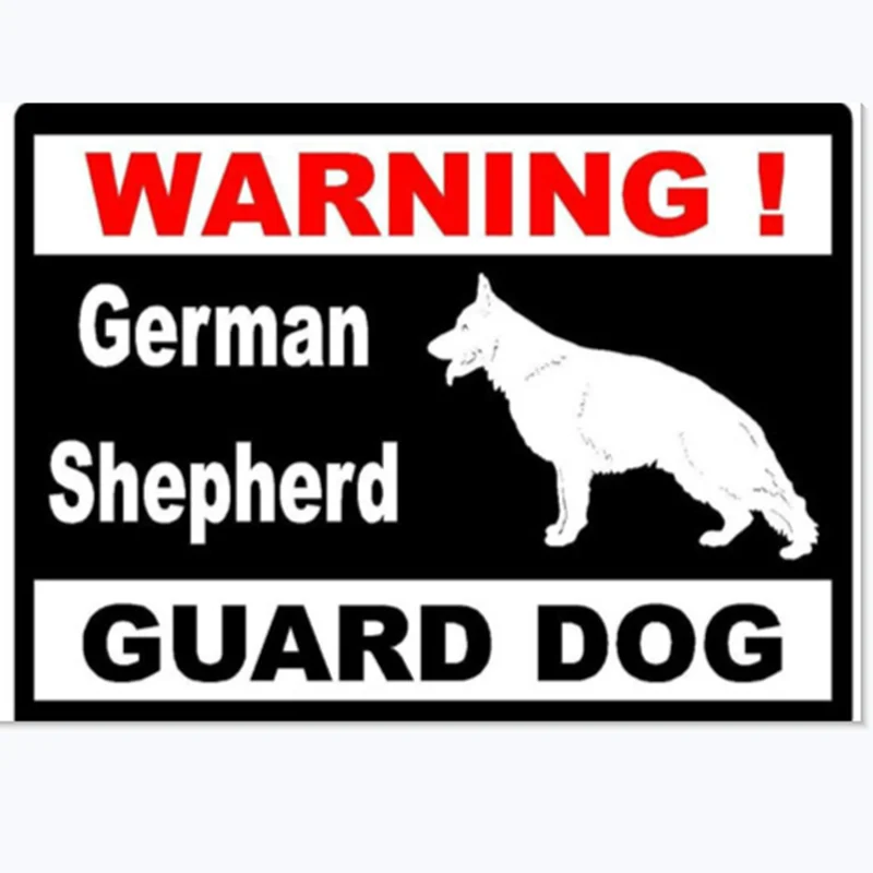 

LLY-2199 Warning German Shepherd Dog Personality Car Stickers PVC Fashion Auto Window Bumper Waterproof Cover Scratches Decals