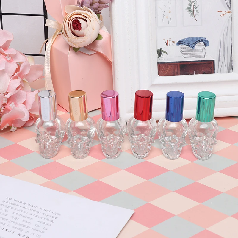 1 шт форма черепа мини 8 мл Маленький Стеклянный рулон на флакон духов стеклянная