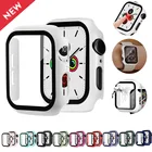 Стекло + чехол для Apple Watch Серия 6 5 4 3 SE 44 мм 40 мм, чехол для iWatch 42 мм 38 мм, защита экрана бампера + чехол для планшетов Apple watch