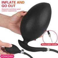 super large inflatable big butt plug pump anal dilator massager expandable no vibrator anal balls sex toys for women man gay