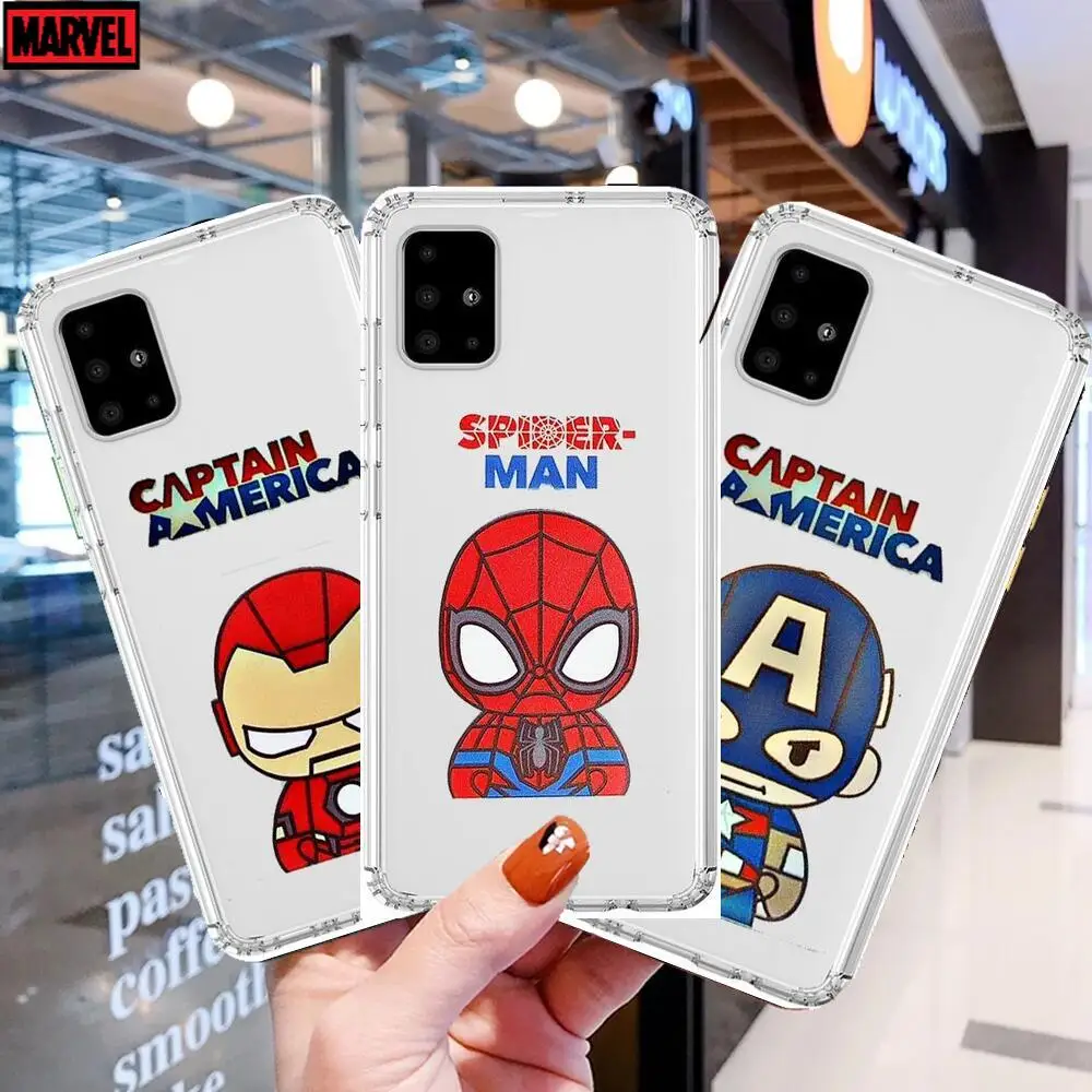 

Anime cute cartoon heroStyle Transparent Phone Case Hull For Samsung Galaxy A50 A51 A20 A71 A70 A40 A30 A31 80 E 5G S Shell Art