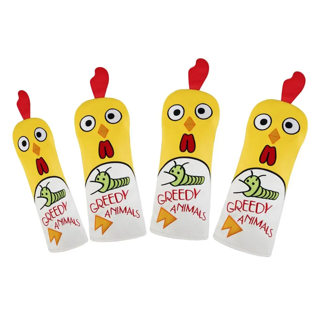 

4pcs Golf Wood Head Cover 400cc Headcover Hybrid Driver Club Protective Cover