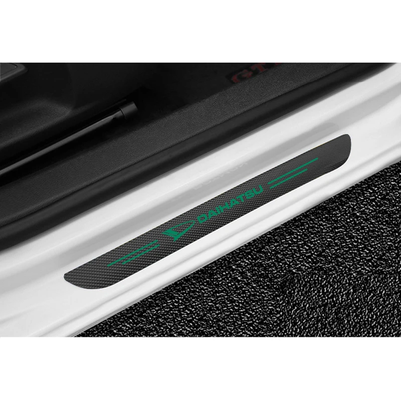 4 шт. углеродного волокна автомобиля порогов и устойчивая к царапинам Стикеры для