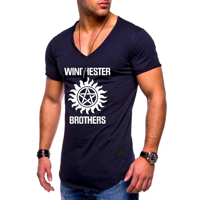 Новинка 2020 Летняя мужская футболка с коротким рукавом для винчестера логотипом