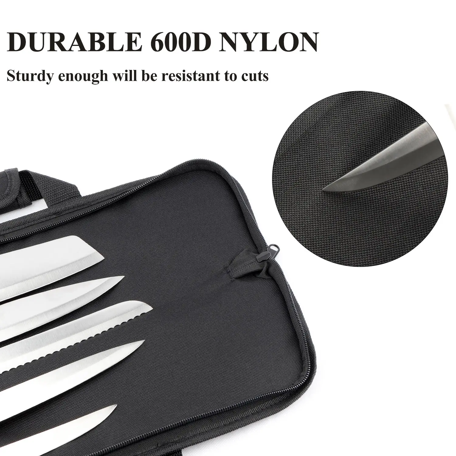 

WESSLECO Chef Knife Bag Foldable Bag Carry Case Bag Kitchen Cooking Portable Durable Storage Knife Tool Bag