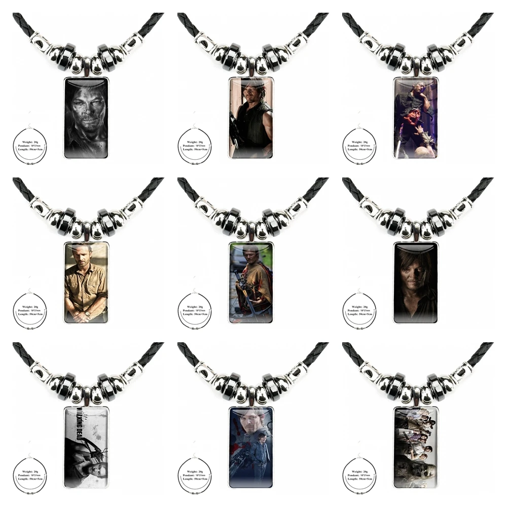 Модные с подвеской в форме прямоугольное ожерелье чокер черный гематит