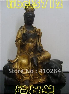 Коллекционные предметы двойная Бронзовая статуя Будды манджусри и вишвабхадра |