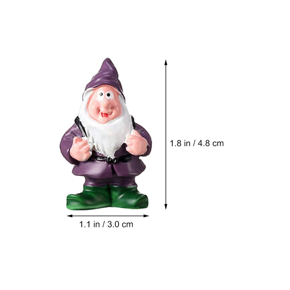 

5pcs Lovely Resin Dwarf Garden Decor Micro Landscape Dwarf Crafts Adornment