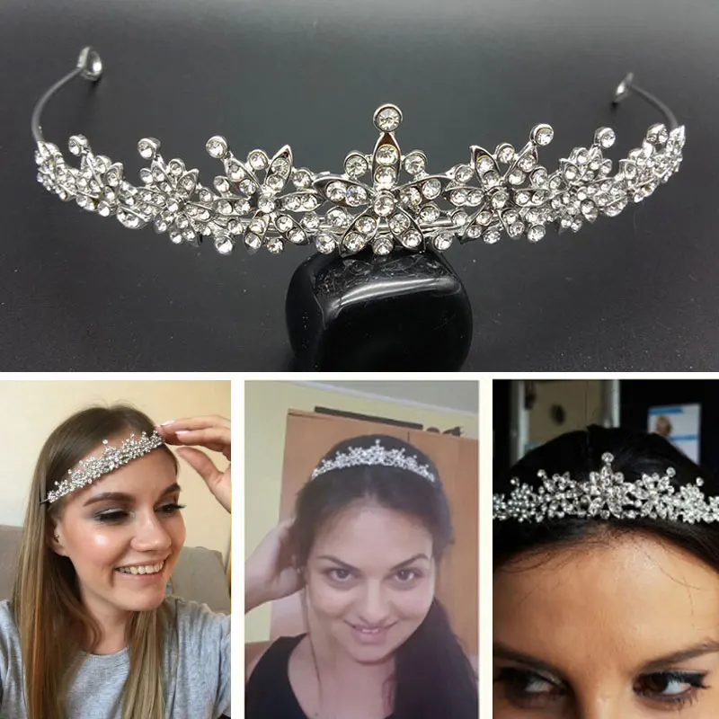 New Fashion Bridal Rhinestone Tiaras and Crowns Headband Women Wedding Hair Jewelry Accessories Band Gift | Украшения и