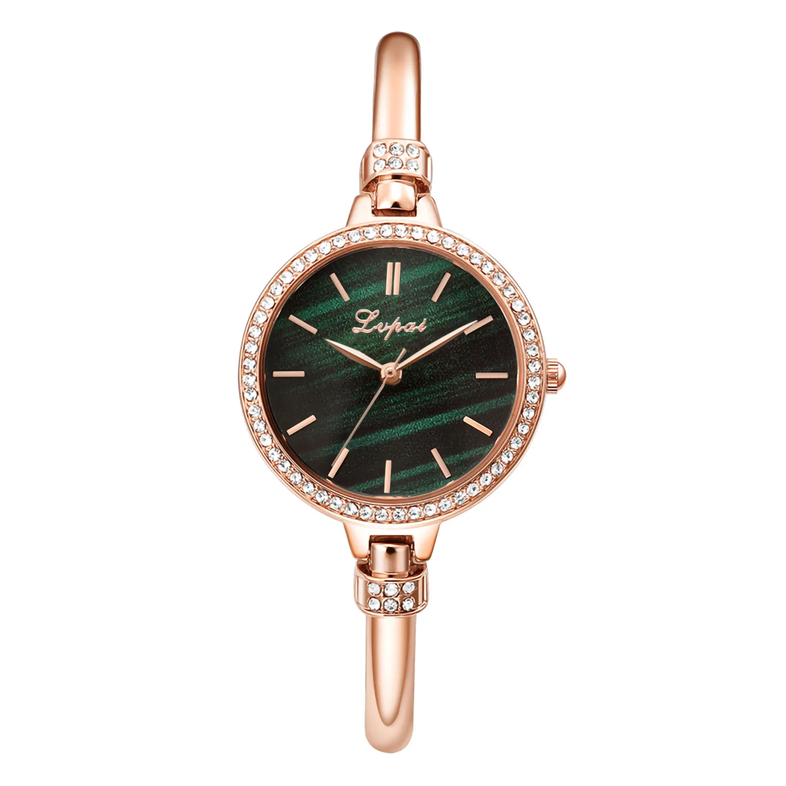 

2021 New Watch For Women Bracelet Set Fashion Female Dress Ladies Wrist Watch Luxury Rose Gold Quartz Watch Set Freeshiping #P3