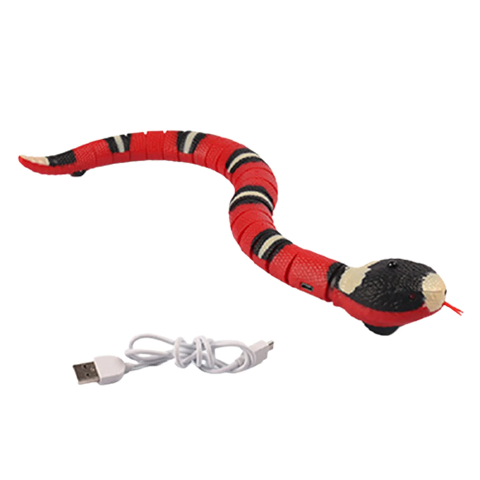 

Electric Animal Toy Simulation Snake USB Rechargeable Smart Sensor Obstacle Avoidance Kids Trick Mischief Toys for Pet M09