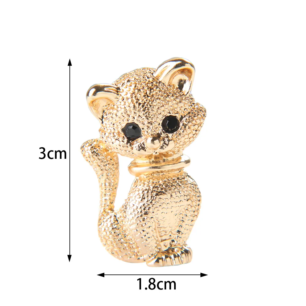 Маленькая брошь кошки воротник в форме котенка металлические броши с лацканами