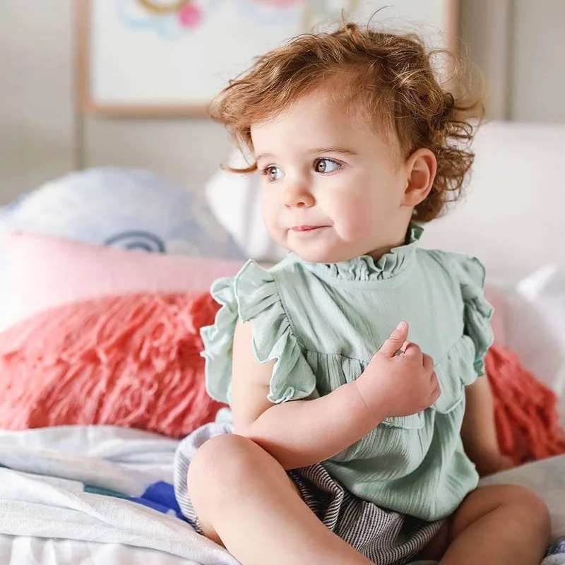 

Summer Cute Baby Girls Romper Infant Baby Cotton Jumpsuit Pullover Sleeveless Combinaison Bebe Overalls Newborn Clothes Casual