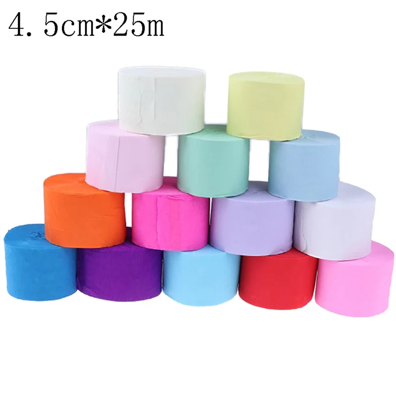 25 м/рулон сморщенные длинные узкие ленты из крепированной бумаги Красочные DIY