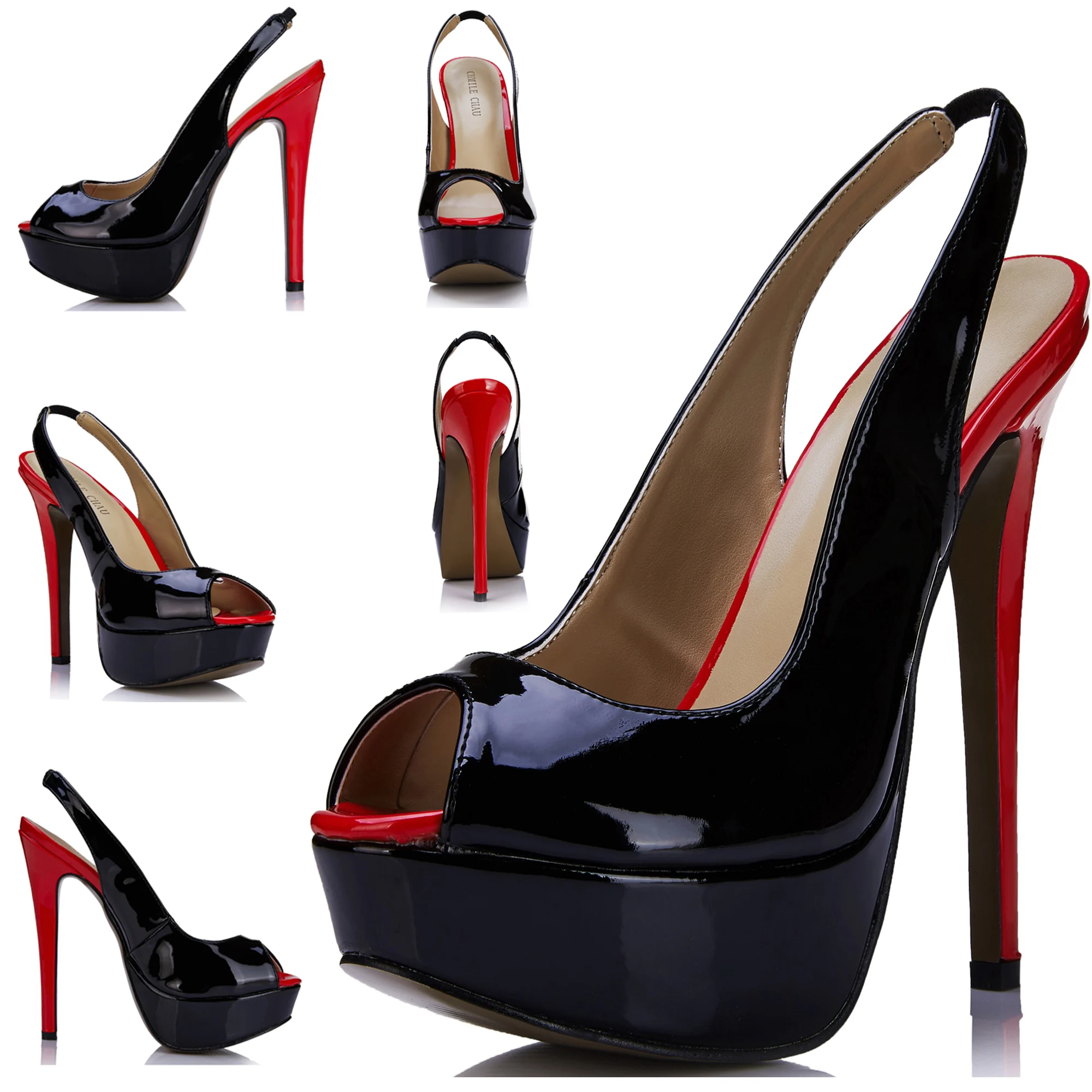 Женские туфли-лодочки на высоком каблуке Пикантные вечерние туфли шпильке с