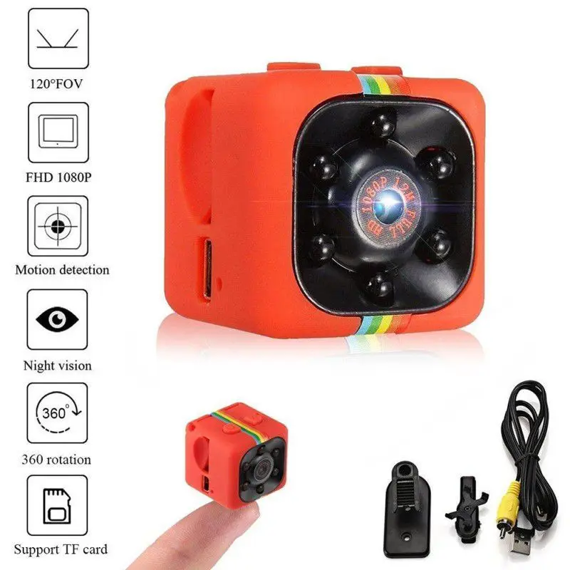 

HD 1080P SQ11 Mini Car DVR Infrared Videos Camera Night Vision Camcorder Recorder Sport Digital Camera Support TF Card DV Camera