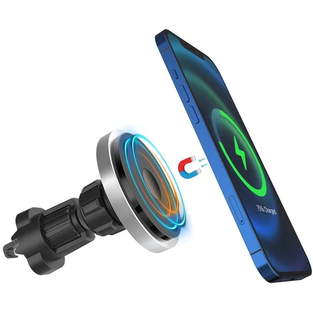 

15 Вт магнитное беспроводное автомобильное зарядное устройство для iphone 12 Pro Max Mini Быстрая зарядка беспроводное зарядное устройство Автомоби...
