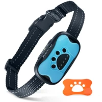 stop barking nylon anti bark device electric control training vibration reflective adjustable dogs collar for pets accessories