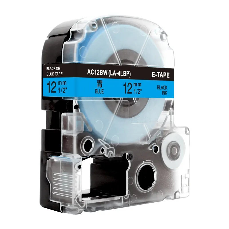 Black on Blue Unistar SS12KW совместимый с Epson/KingJim SS12KW LC-4WBN 12 мм черный на белом производитель этикеток для LW300 LW400 принтер этикеток - Цвет: Black on Blue