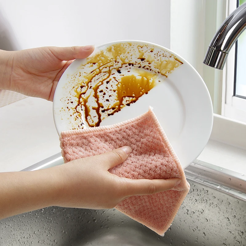 10 шт. салфетка из микрофибры для мытья посуды|Чистящие салфетки| |