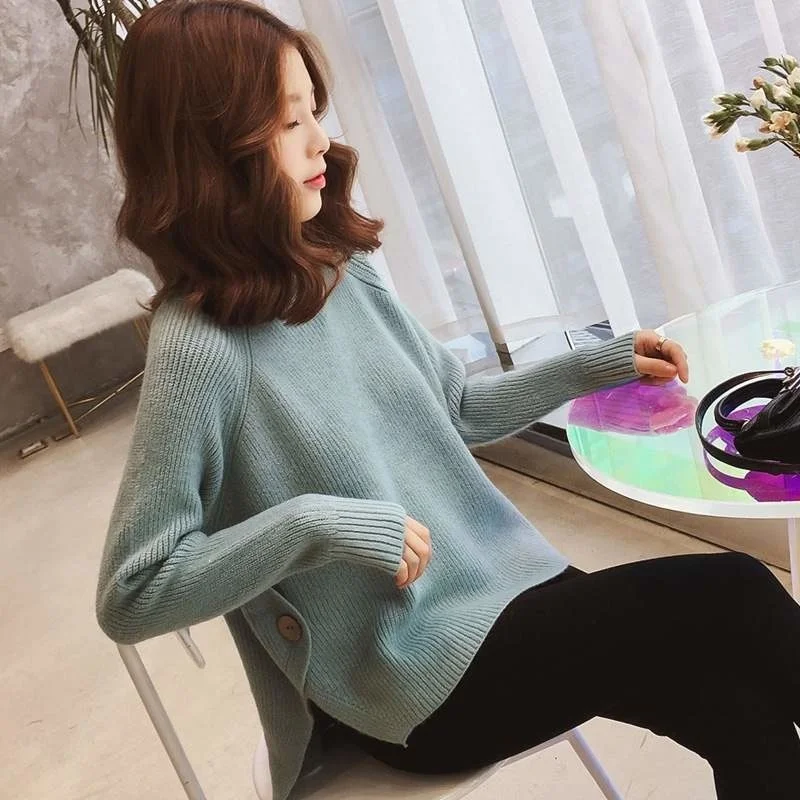 

Женский трикотажный свитер в Корейском стиле, Осень-зима 2021