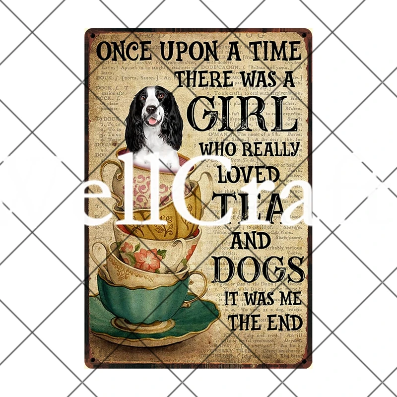 

[ Wellcraft] Кавалер Кинг Чарльз Спаніель Собака Пиво Ванна Магазин Искусство Металлическая Оловянная Вывеска Настенный Плакат Железная Картина Паб D-13 20*30 СМ