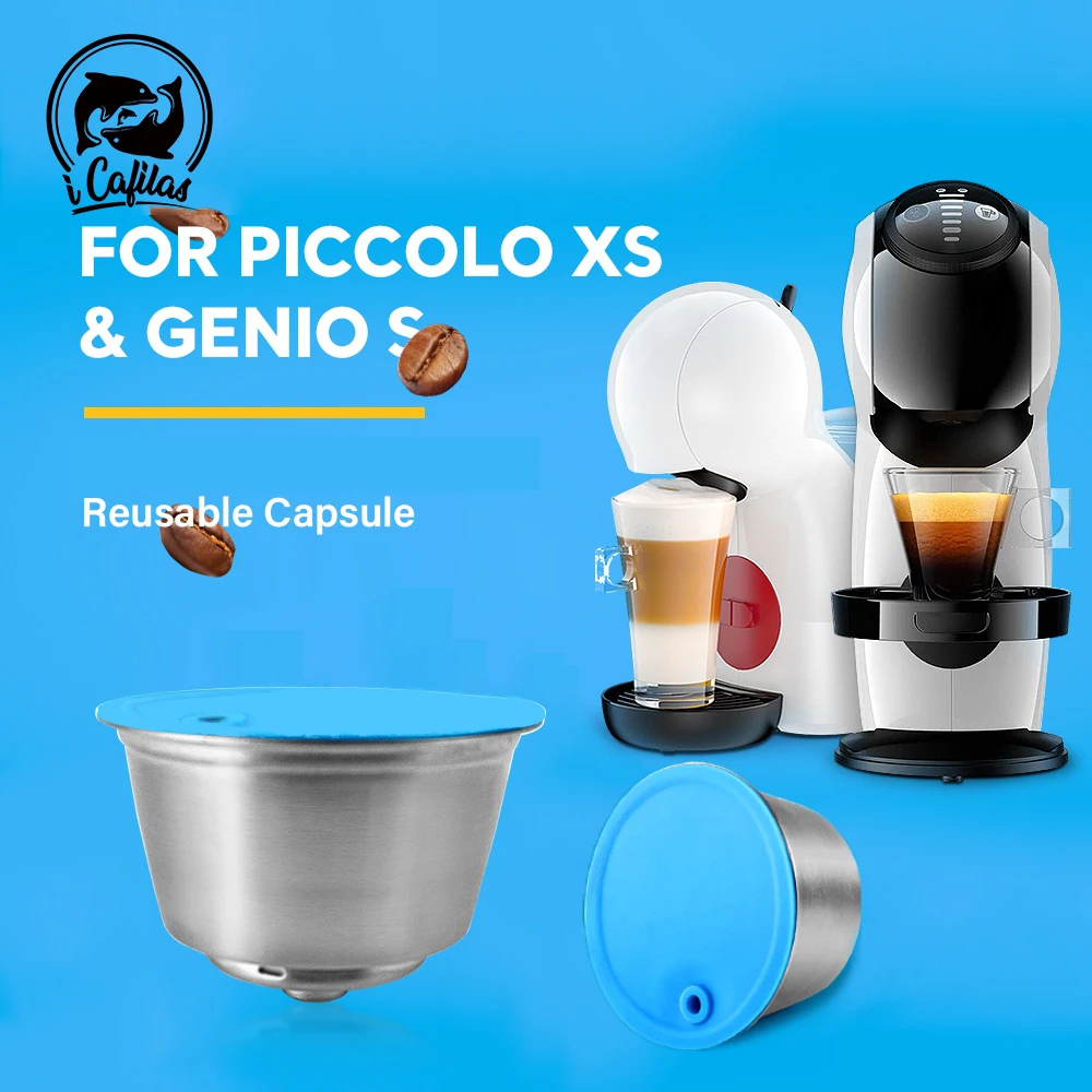 

Icafilas кофейные капсулы для Nescafe Dolce Gusto, многоразовые кофейные фильтры для аппарата маленького размера XS и Genio S, капсулы из нержавеющей стали
