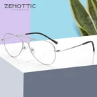 ZENOTTIC металлическая оправа для пилота, Мужской Ультра-светильник, оптические очки, модный бренд, дизайн, очки для близорукости по рецепту