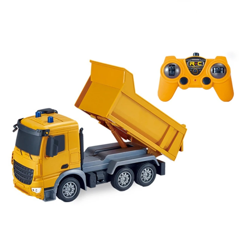

2.4G 6Ch 1:24 Engineering RC Car Simulation Truck Vehicle Toys RC Dump Truck Children's Gift