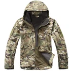 Мужская Военная Тактическая походная куртка, ветрозащитная Флисовая теплая спортивная водонепроницаемая охотничья одежда с капюшоном, армейская камуфляжная верхняя одежда