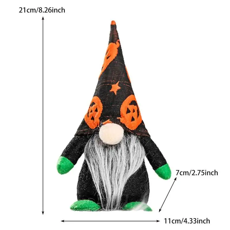 

Halloween Dwarf Plush Doll Cloak Faceless Old Man Doll Halloween Party Desktop Home Ornament Halloween Decoration Props Gift Toy