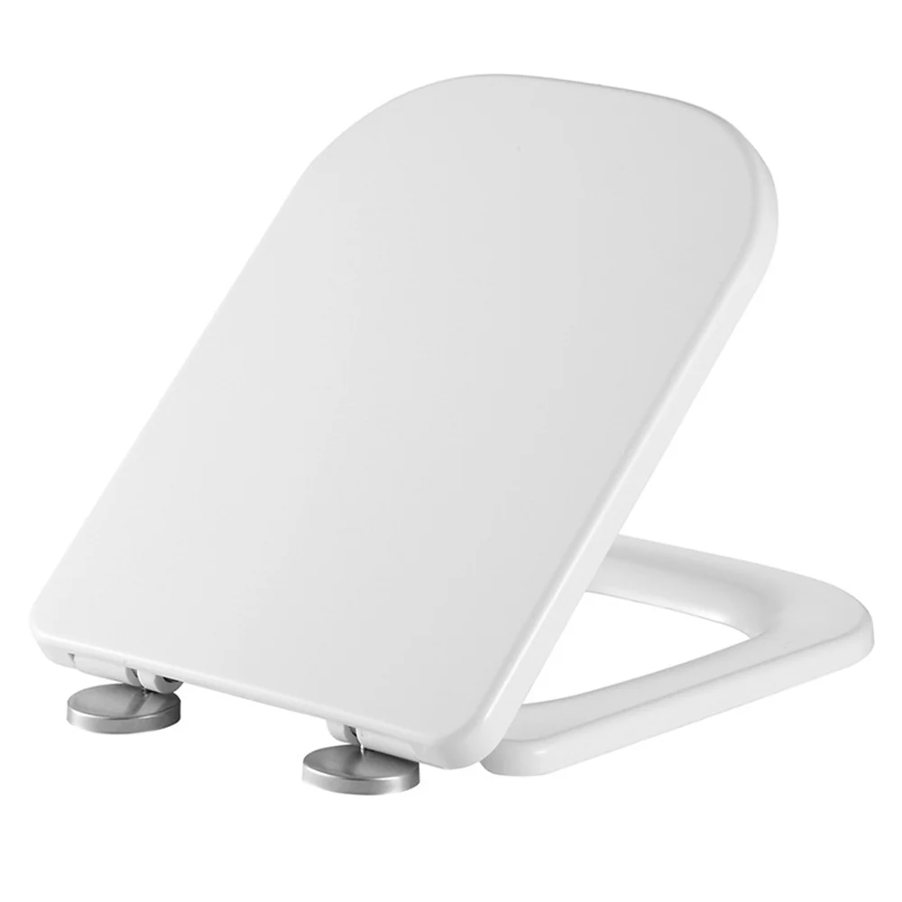 Универсальное роскошное квадратное сиденье для унитаза сверхмощное Белое