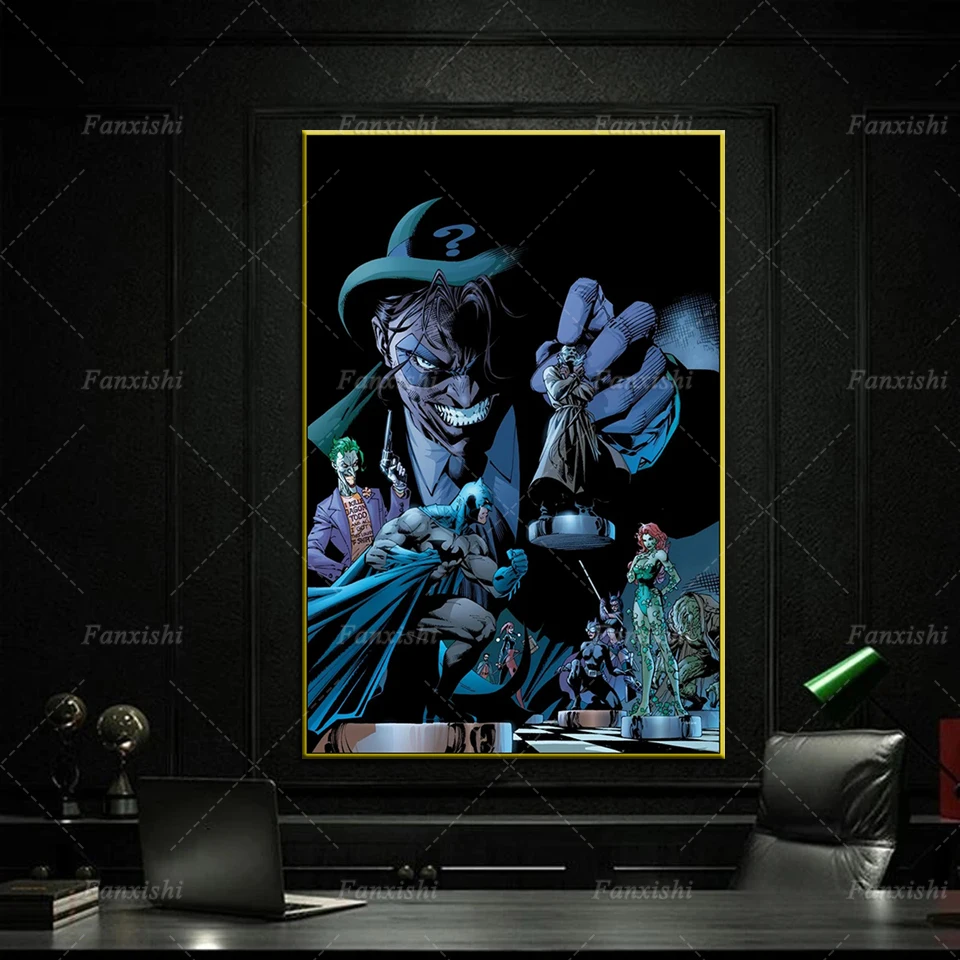 Картина на холсте с изображением Бэтмена и искусства | Дом сад