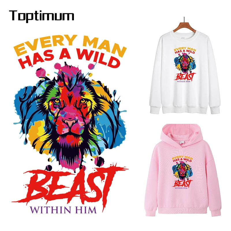 Красочные нашивки с Львом на одежду сделай сам ремесленные наклейки животными