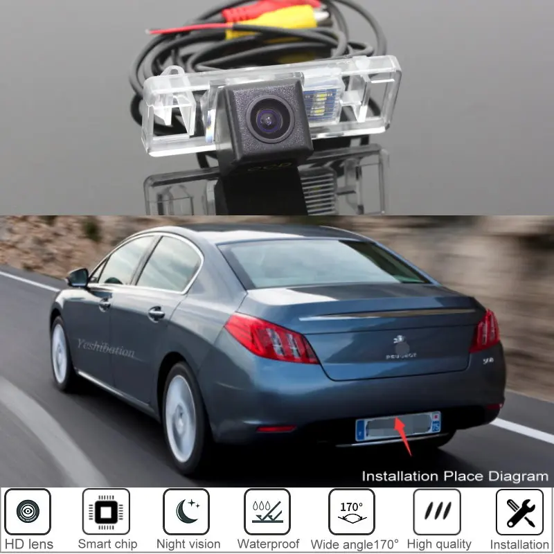 Car Rear View Camerafor Peugeot 106 207 208 301 307 308 406 407 408 508 607 807 Backup Reverse Parking Rearview Camera