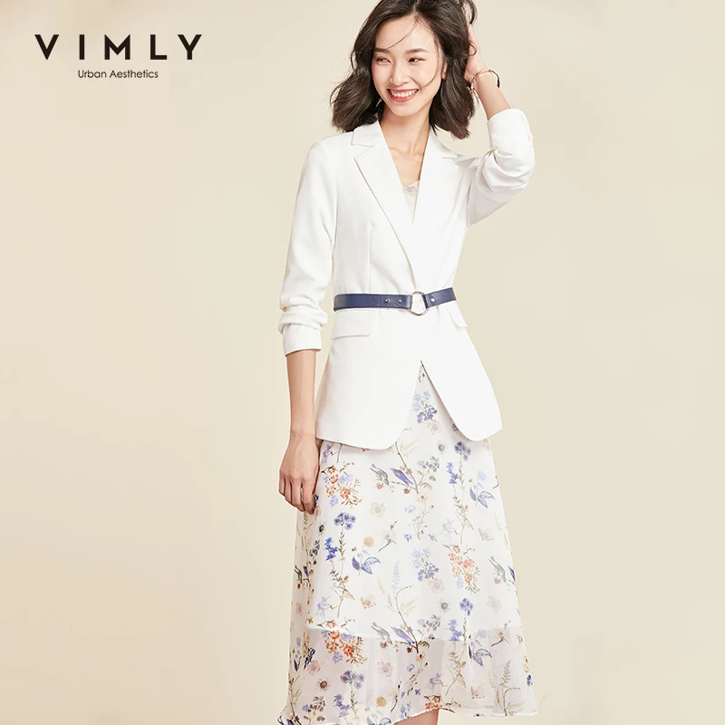 Vimly 2020 осень OL Стиль Элегантный комплект из 2 предметов модное женское платье на