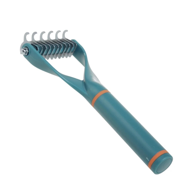 Pet Grooming Brush Double Sided Shedding and Dematting Undercoat Rake Comb for Short Long Haired Dogs &amp Cats 11/17-Tooth | Дом и сад