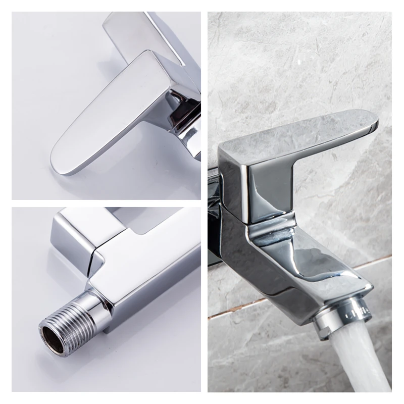 Настенный кран для ванной комнаты из цинкового сплава садовый смеситель с одним