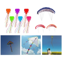 soft octopus kite with 30m handle line children funny portable classic texture colorful flying kite windsock outdoor fun toys